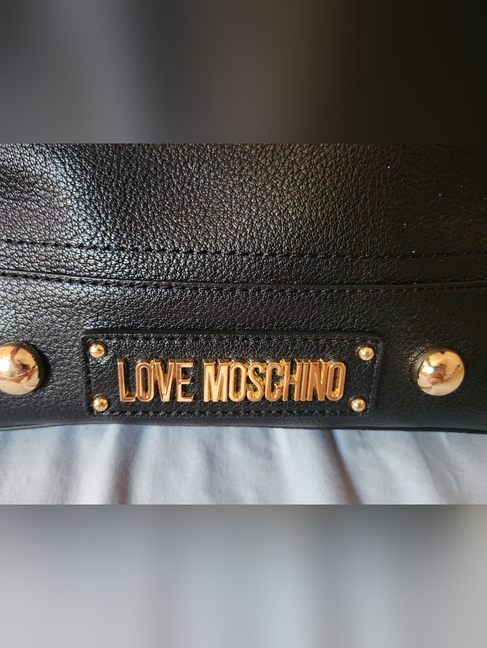 Love Moschino Black Leather Crossbody with Multicolor Scarf - Picture 3 of 9